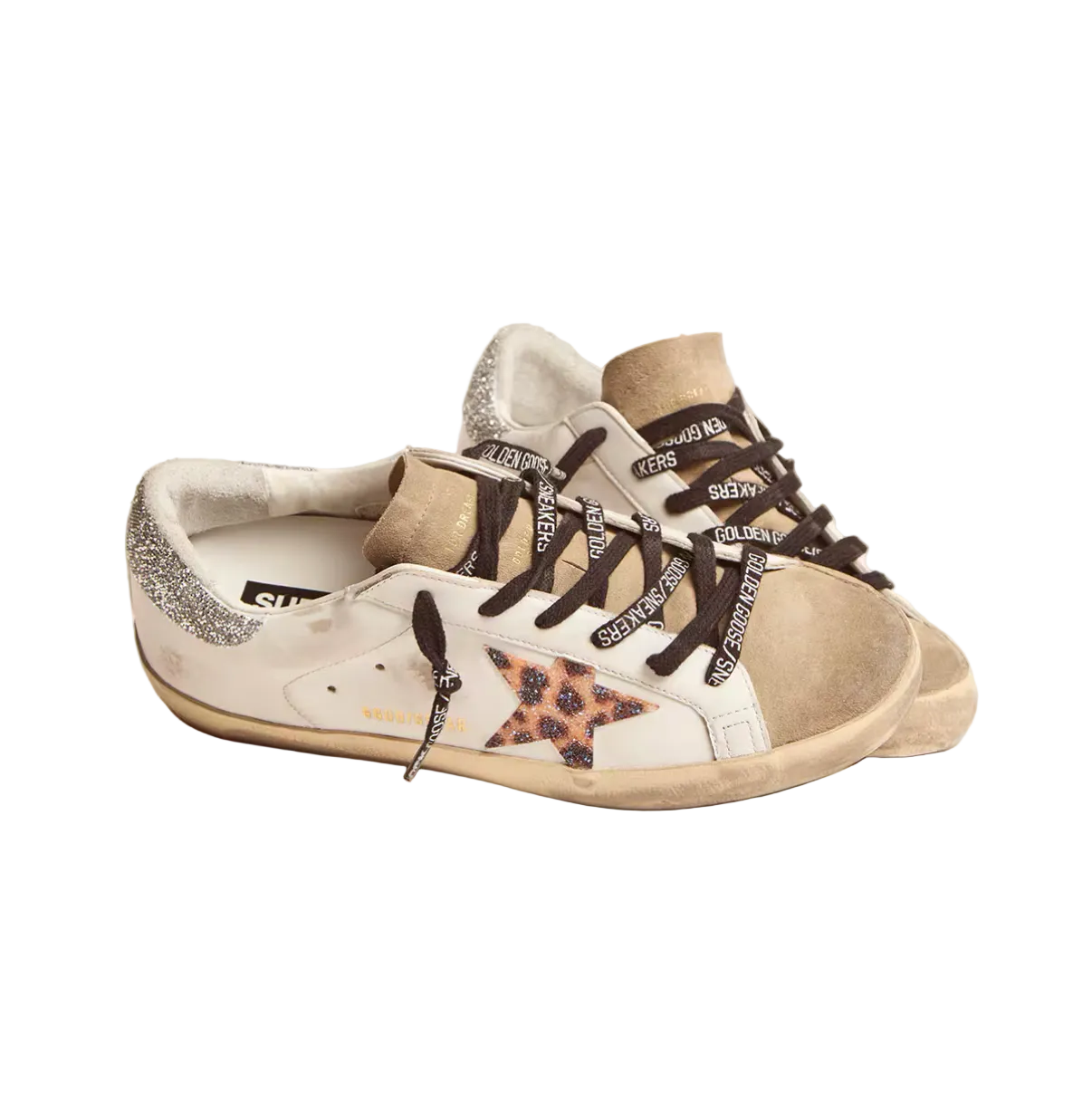 Basket Super-Star Étoile en Cristaux Swarovski Imprimé Léopard