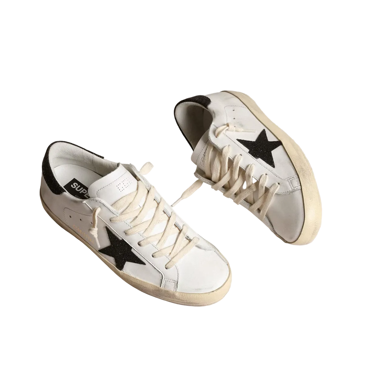 Basket Super-Star Étoile et Contrefort en Cristaux Noir